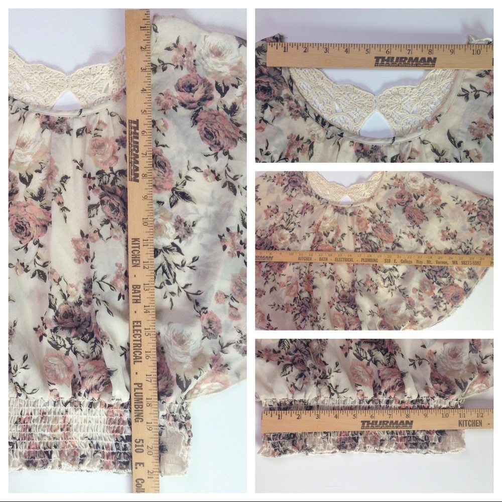 Floral Print Flutter Sleeve Top by Papaya - Picture 4 of 6